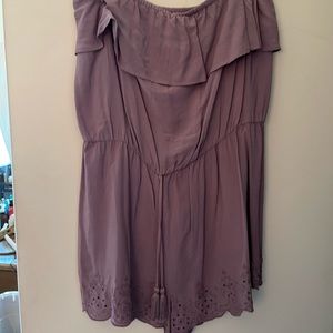 Mossimo brand. Size L, purple romper with tie string
